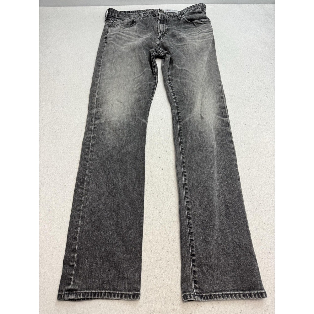 AG Adriano Goldschmied Everett Jeans Mens 34x32 Gray Slim Straight Stretch Denim